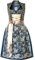 Alpenmärchen Midi Dirndl Belle aus Exklusiver Kollektion inkl. Spitzenschürze Gr.34 - ALM660