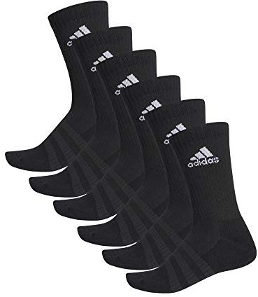 adidas 6 Paar Cushion Crew Socken, Black, XS