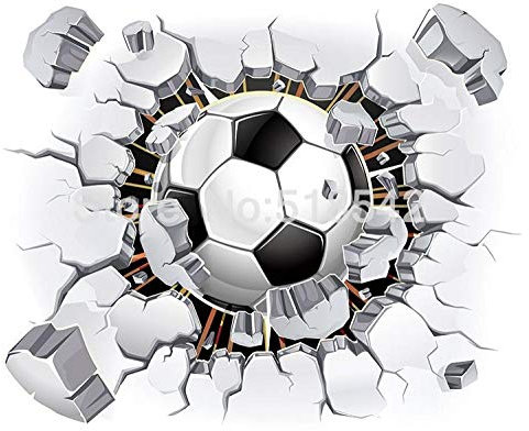 MINCOCO Custom Wall Mural Wallpaper 3D Soccer Sport Creative Art Wall Painting LivingRoom Bedroom TV Background Photo Wallpaper Football, 400x280 cm (157.5 by 110.2 in)