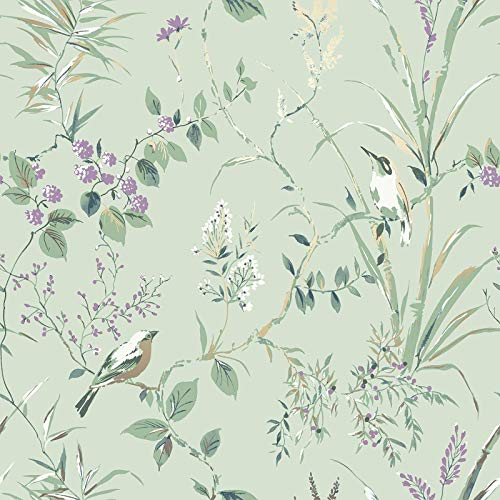 Mariko Mint/Plum Tapete
