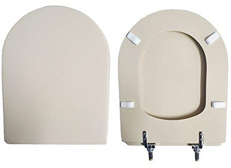 Hydro Home Clodia Dolomite wooden toilet seat covered in Champagne polyester resin