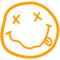 Decus Nirvana Smiley Face Grunge Kurt Cobain L 0166 (orange) // Sticker OEM JDM Style Aufkleber