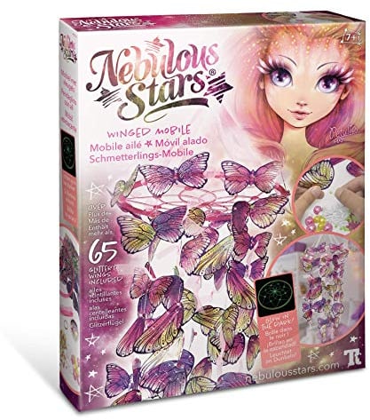 Nebulous Stars Kreativset Schmetterlingsmobile, zum basteln eines glitzernden Mobiles, ab 7 Jahre