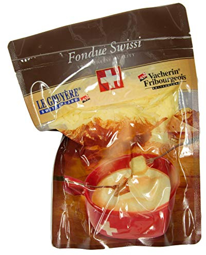 Food-United Fondue Swissi original 500g aus Le Gruyère und Vacherin Fribourgeois Schweizer Käse mit AOP-Siegel cremig fein-herb würzig zart-schmelzend