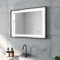 LED Badspiegel 80x60 cm Slimline Design schwarzer Rahmen Wandspiegel Badezimmerspiegel mit Beleuchtung Kaltweiß Neutralweiß Warmweiß Einstellbar Beschlagfrei Touch Schalter Dimmbar für Wandschalter