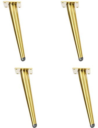 4 Pieds de Meubles Pieds de table inclinables en Métal Pieds de Support Pieds de Canapé Pieds d'armoire Pieds de,Accessoires de meubles de quincaillerie,d'or(10cm)