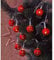 LED Lichterkette mit 10 Kugeln Ø 2,5 cm Warmweiß Batterie Kugelkette Orientalische Weihnachtsbeleuchtung Batteriebetrieben (Rot)