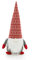 Deyongs Gonks Red White Skandi Hat Design Novelty Door Stop with Grey Body Xmas Colours 51cm