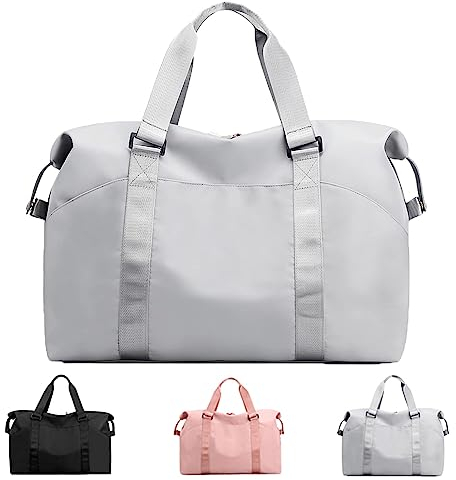 SIVENKE Sporttasche Damen Herren mit Nassfach, Freizeit Handtasche faltbar Gym Tasche Shopping-Bag Weekender Reisetasche