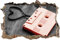 Gougeltd Wandtattoo - Wandbild Wanddurchbruch - Retro-Kassette mit Herz - Aufkleber für die Wand Wanddeko fürs Kinderzimmer- Wanddekoration 72x113cm