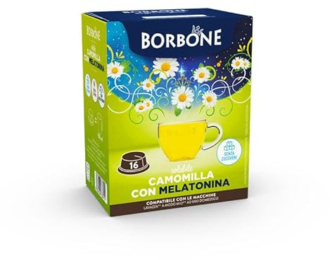 16 CAMOMILLA & Melatonina KAFFÈ BORBONE COMPATIBILE CON LAVAZZA A MODO MIO
