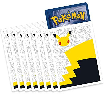 Pokemon TCG: Celebrations Pokemon Center Exclusive Elite Trainer Box Card Sleeves - Pokémon 25 Logo (65 Pack) - Pokemon International Card Sleeves