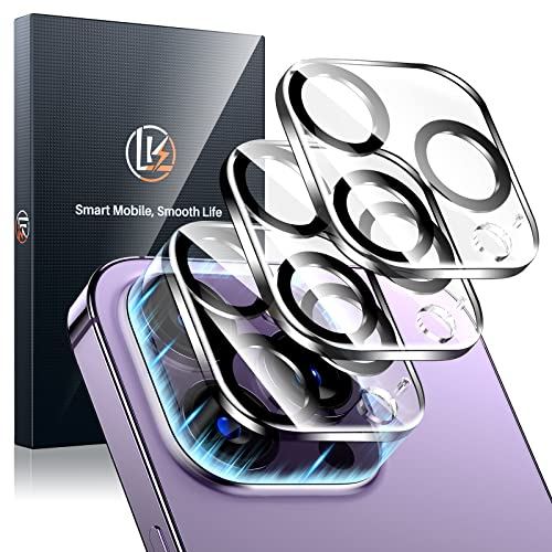 LK 3 Stück Kameraschutz Panzer Schutz Folie für iPhone 14 Pro/iPhone 14 Pro Max Kamera, Blasenfrei Kratzerfest, Militärstandard Ultra-Klar, Kompatibel mit Handyhülle 9H Härte HD Schutzfolie