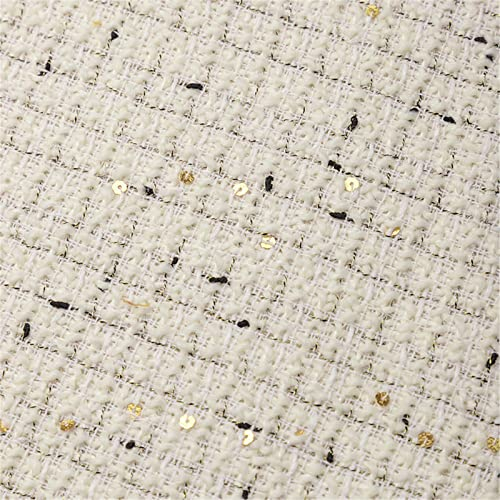 GAMUKAI FW Weicher Wollstoff zum Nähen von Tweed, Premium-Mischgewebe, Metallic-Mischgewebe für Kleid, Röcke, Mantel, Anzug und Tasche (A08-2)