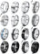 CASSIECA 16 Stück Edelstahl Herren Ringe Silber Schwarz Matt Finish Poliert Band Ring Keltischer Knoten Vintage Biker Ringe Wikinger Verlobungsringe für Herren Männer Größe 62
