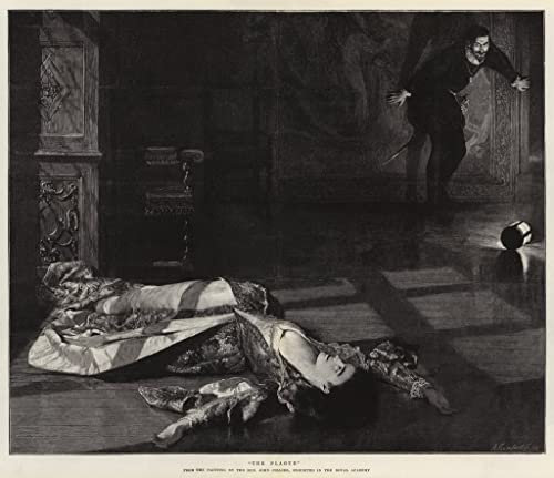 MSTECO Leinwand Bilder Kunstdrucke Abstrakt Poster Berühmtes Gemälde Die Pest von John Collier für Wohnzimmer 60x90cm