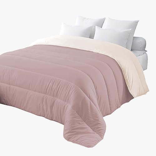 PASSION Trapunta Invernale double face, calda e morbida – Piumone da 350 gr/mq - Microfibra manopesca – Traspirante, Anallergica –Italia (Matrimoniale 240 x 250 cm, CIPRIA/PANNA)