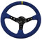Volante Sportivo Auto,Volante A Calice Refitting Racing 14 pollici 350mm profondo concavo concavo volante/volante Decorazione (Color : BLUE)