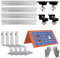 Solar Halterung Ziegeldach Set für 1 Module, Aluprofil und Photovoltaik Dachhaken, Solarmodul Halterung Ziegeldach Schwarz Einstellbare Klemmen für Modul Dicke 30-35mm