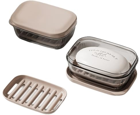 Boîte à Savon Portable de Voyage avec Couvercle Porte-Savon Étanche et Scellé pour la Maison, Salle de Bain, Randonnée, Voyage, Camping et Autres activités de Plein Air