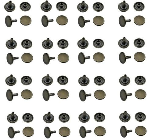 Hohlnieten, Doppelkappe, Doppelniete, beidseitig verschlossen, zweiteilig - 250 Stück (9 x 7 mm)
