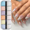 GZSYY Poudre à Ongles Chromée Effet Miroir Caméléon Holographique 12 Couleurs Pigment pour Ongles