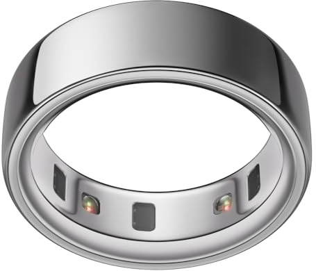 Oura Ring 4 - Silber - Größe 5 - Smart Ring | Messen Sie zuerst mit Oura Ring 4 Sizing Kit | Sleep Tracking Wearable - Herzfrequenz - Fitness Tracker - Bis zu 8 Tage Batterielaufzeit