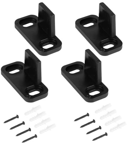 XPEX 4 piezas de puerta corredera inferior, guía de piso de puerta corredera ajustable, guía de piso corrediza, guía de puerta corrediza, guía de piso, guía de puerta corrediza (rectángulo)