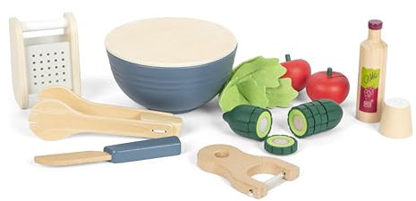 small foot Set Salade à découper Fresh en Bois, Jouet Alimentaire, dès 3 Ans, 12612, Coloré, Kindergroß
