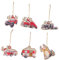 FUNOMOCYA Einzigartiges Weihnachtsbaum-hängeornament-Set Holz-Bagger- Weihnachtsbaum-hängeornamente