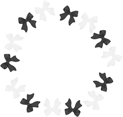 WOONEKY 300pcs Diy Nail Charms Resin Bow Nail Art Unique Manicure for Women Girls