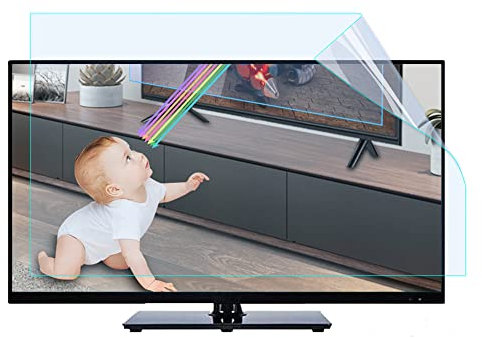 VDCVADKYE Protecteur d'écran de télévision, Film filtrant antireflet Anti-lumière Bleue Mat givré 50/55/65 Pouces, sans Bulles, for téléviseur LCD, LED, OLED et QLED 4K HD(50in 1095x616mm)