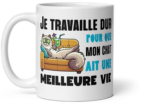 Je Travaille Dur pour que Mon Chat Ait une Meilleure Vie – Humour pour les Amoureux des Chats