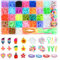 2500+ Bänder Set, 40 Fächer Loops Gummis für DIY Armbänder, Loop Armbänder Set Kinder mit Perlen, Charms, Haken, Aufbewahrungsbox – Bastel Set Geschenk für Jungen & Mädchen, Gummi für Armbänder