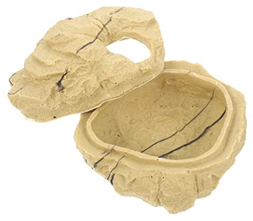 Supvox Petite cachette pour reptiles - Design forêt tropicale - Idéal pour les terrariums comme cachette pour geckos léopard et autres reptiles - Couleur et motif variables