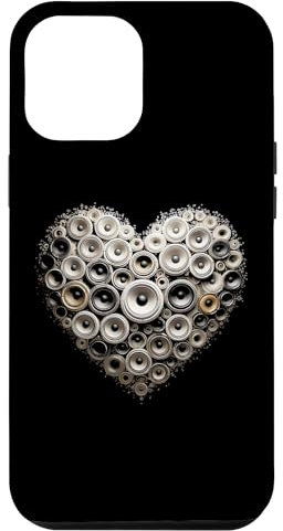 Hülle für iPhone 12 Pro Max Valentine Lautsprecher & Bass Subwoofer Musik Herz Grafik