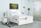 Boxspringbett Lapi 180x220, VS-Weiß, 7-Zohnen Taschenfederkernmatratze, Ergoflex - Inklusive Aufbau - Deutscher Hersteller