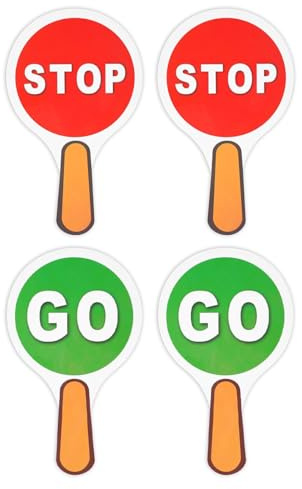 Laroal Lot de 4 Panneaux de signalisation routière Double Face en PVC, imperméables, pour Passage à Niveau