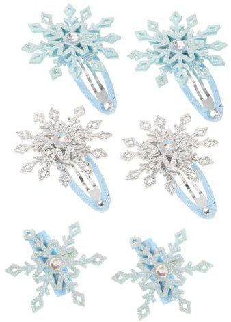 FOMIYES 6stücke Kreative Haarclips Für Kleine Mädchen Süße Schneeflocken Haarklammern Sicheren Und Langlebigen Haarschmuck Zubehör Für Bezaubernde Frisuren