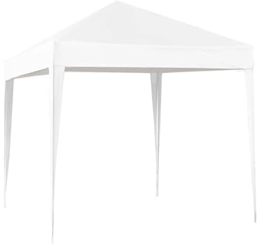 Acomoda Textil - Cenador Blanco Desmontable de Fácil Instalación y Transporte 3x3 Metros. Carpa Jardín para Camping y Fiestas de Exterior, Resistente al Sol, Estable y Duradero