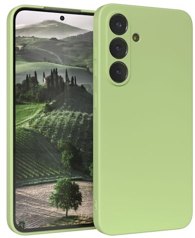 EAZY CASE - Silikonhülle für Galaxy S25 FE Hülle Silikon Case Grün weich stoßfeste Handyhülle Schutzhülle mit Kameraschutz Dünn Premium Schutz Cover TPU Phone Bumper in Pastell Hellgrün Matt