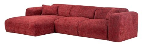 Vente-unique - Sofa ohne Schlafmöglichkeit 5 Pogni - Nylon - rot