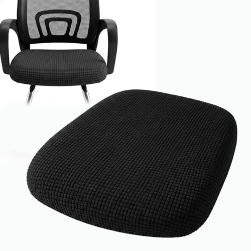 ZhuPu Office Chair Seat Cover, Black Slipcover, Stretchy Spandex Protector for Home Office and Meeting Room