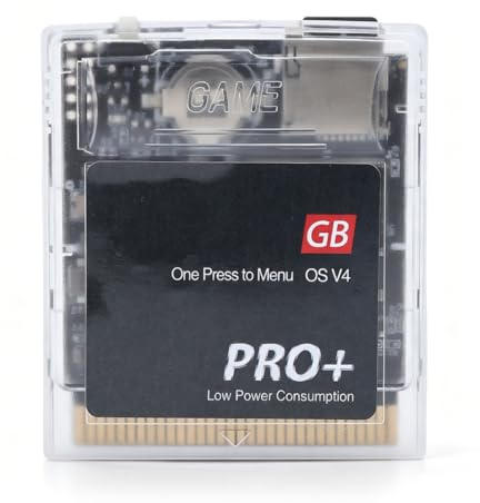 YUEHISY GB/GBC-Spielkassette, 1000-in-1-Multispielkassette für Gameboy Advance SP/Color/Pocket/Light, Retro-Gaming-Karte (Weiß Transparent)