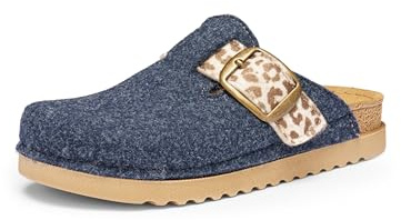 ARA Damen Hausschuh Homey Leo-Cognac, Blau Gr. 36