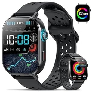 Militär Smartwatch Herren mit GPS, 2.06'' AMOLED Display Smart Watch mit Telefonfunktion, Fitnessuhr für Outdoor, Herzfrequenz, Schlafmonitor, 131+Sportmodi , 5ATM Wasserdicht Sportuhr für Android iOS