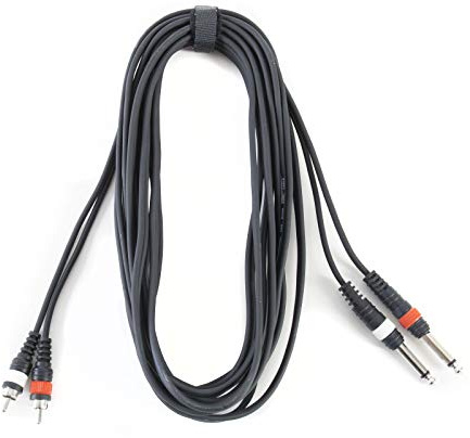 MUSIC STORE Audiokabel stereo 6 m Cinch/6,3 mm Klinke