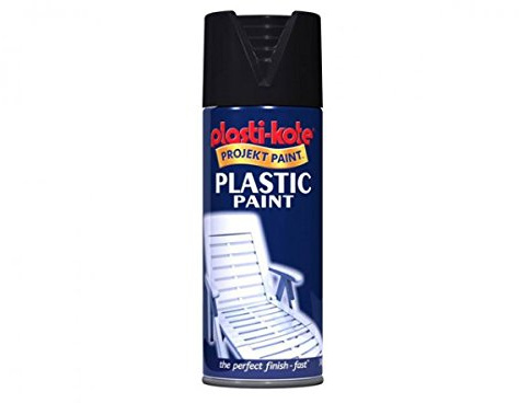 Plasti-kote Plastic Paint Spray White Gloss 400ml PKT10607