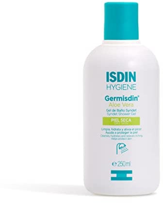 ISDIN Germisdin Aloe Vera Higiene corporal y manos, Gel de Baño recomendado para Piel Seca, 250ml