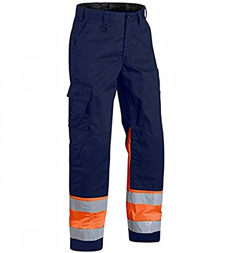 Blaklader 15641811 Hose mit hoher Sichtbarkeit, Marineblau/Orange, grootte C60